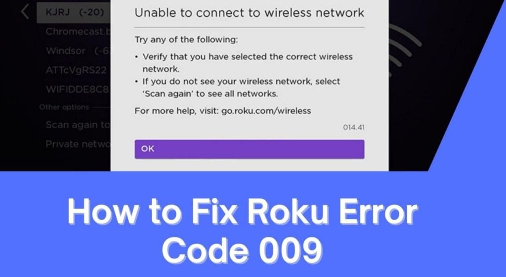 Roku error code 009